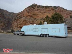 2000 - 45' x 8' Bear Gooseneck 3 Axle Catering / Concession Trailer with Living Quarters