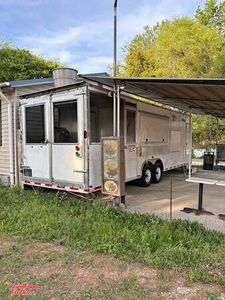 8.5' x 28' Kitchen Food Concession Trailer with Fire Suppression & Enclosed Porch