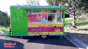 Ready-To-Go Used 8' x 12' Mobile Shaved Ice Concession Trailer.