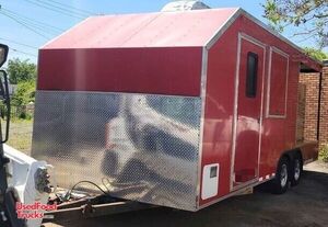 2012 - 24' Barbecue Food Concession Trailer with Open Porch