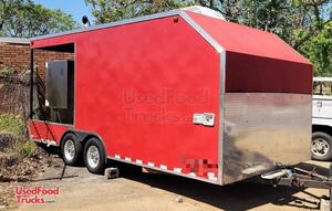 2012 - 24' Barbecue Food Concession Trailer with Open Porch.