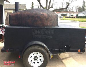 2018 Wood Fired Brick Pizza Oven Trailer.