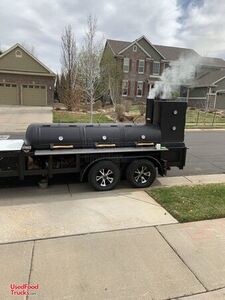 2017 - 7' x 21' Open BBQ Smoker Tailgating Trailer / Used Barbecue Pit