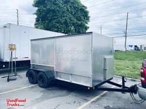 2021 6' x 12' Naples Style Pizza Trailer All Stainless Wood Fired Pizza Oven Trailer