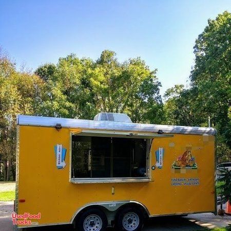 Used Turnkey 2015 8' x 16' Cargo Craft Expedition Ice Cream Concession Trailer.