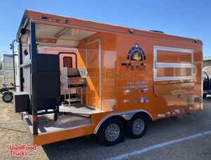 2016 8' x 18' Barbecue Concession Trailer with an Open Porch / Mobile BBQ Smoker Rig.