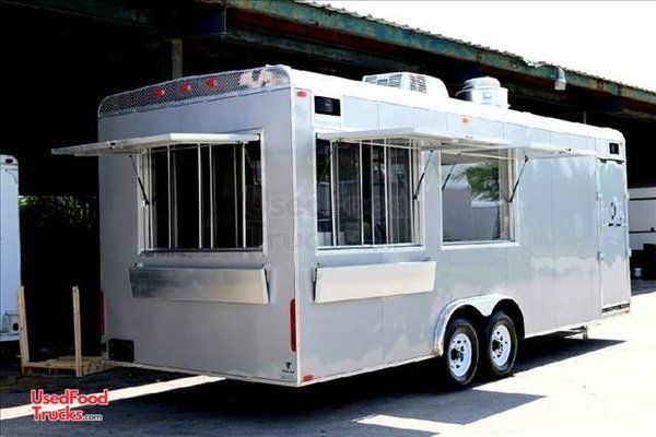 8' x 24' Mobile Kitchen Concession Trailer with Garage.