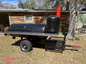 Reconditioned  7 Rack - 5.5' x 8.5' Open BBQ Smoker Trailer | Mobile Food Unit