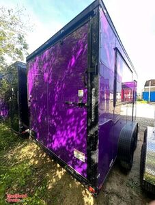 NEW. Ready for Pickup Base Model Purple Concession Trailer with Sinks / Lights