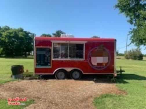 Turnkey Ready 2019 Cargo Craft 8.5' x 16' Shaved Ice/Snowball Concession Trailer.