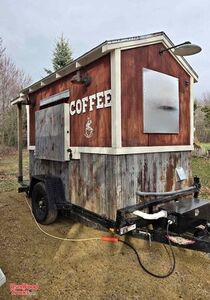 Well Equipped - 6.5' x 10' Mobile Coffee Concession Trailer with Porch