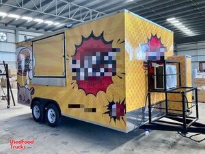 BRAND NEW 2021 8' x 16' Commercial Mobile Kitchen Food Concession Trailer.