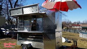 4'2" x 9' Stainless Food Concession Trailer.