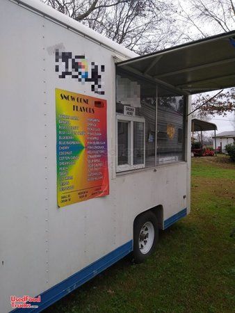 Very Clean 2003 - 7' x 12' Shaved Ice Concession Trailer / Used Snowball Stand.