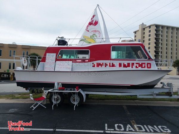 Vintage Remodeled 8' x 24' Borum Houseboats SeaCamper Food Concession Boat