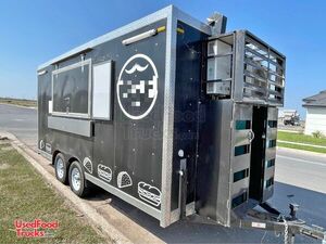 Inspected - 2022 8' x 16' Kitchen Food Concession Trailer with Pro-Fire.
