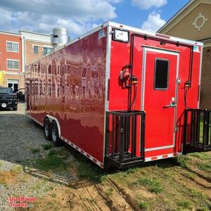 Like New - 2022 8.5' x 28' Kitchen Food Trailer with Fire Suppression System