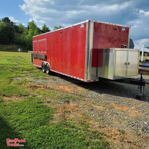 Like New - 2022 8.5' x 28' Kitchen Food Trailer with Fire Suppression System