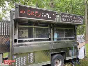 All Stainless Steel 8' x 14' Heavy-Duty Food Vending Concession Trailer.
