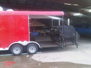 2010 - 22' BBQ Concession Trailer with Porch and Smoker
