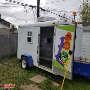 Basic Compact 6' x 10' Empty Concession Trailer / Mobile Vending Unit.