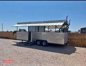 35' Gooseneck Open Barbecue Smoker Food Concession Trailer