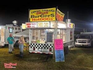 Well Equipped 8.5' x 16' Street Fair Kitchen Food Concession Trailer with Ford E350 Box Truck