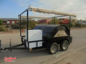 2014 - 5' x 10' Wood-Fired Brick Oven Pizza Trailer / Pizzeria on Wheels.