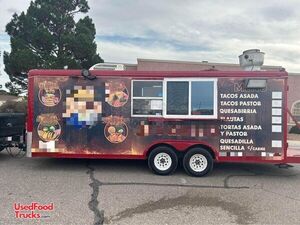 Like-New - 7.9' x 21' Food Concession Trailer Mobile Kitchen w/ Rear Deck