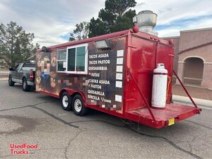 Like-New - 7.9' x 21' Food Concession Trailer Mobile Kitchen w/ Rear Deck
