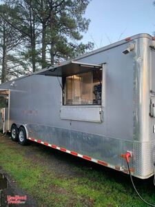 2015 Freedom Empty Food Concession Trailer with Porch and Bathroom.