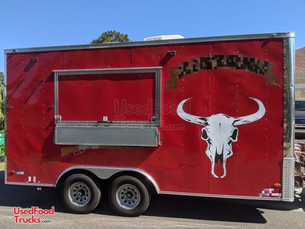 Loaded 2018 - 8.5' x 16' Freedom Mobile Kitchen Food Concession Trailer