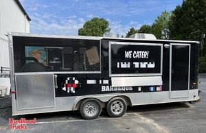 Turnkey Business 2020 7.5' x 24' Commercial BBQ Rig Kitchen Trailer with Porch.