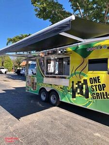 2022 8.5' x 16' Barbecue Food Concession Trailer with Fire Suppression & Porch