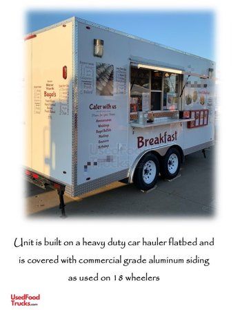 Used 8' x 16' Heavy Duty Food Concession Trailer with Commercial Grade Equipment.