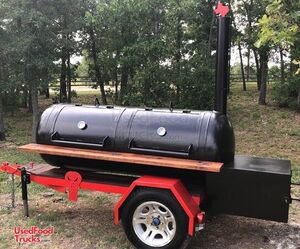 Used Custom-Built Reverse Flow Open Barbecue Smoker Tailgating Trailer