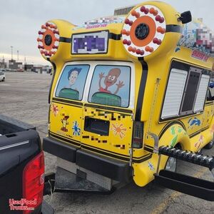 Turnkey Snow Cone Bus Style 15' Snowie / Chevy Snowball Concession Trailer for Shaved Ice