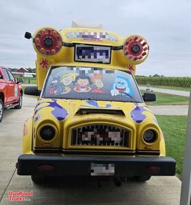 Turnkey Snow Cone Bus Style 15' Snowie / Chevy Snowball Concession Trailer for Shaved Ice