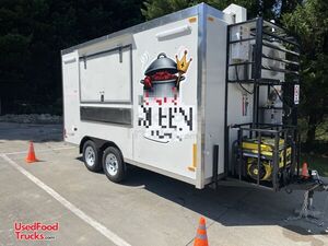 New and Never Used - 2025 8' x 14' Kitchen Food Concession Trailer with Fire Suppression