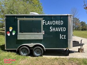 2017 7' x 16' Snowball Shaved Ice Concession Trailer w/ Snowie Shaver.
