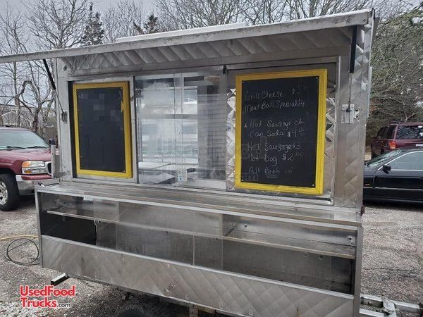 All Aluminum 2007 - 4' x 8' Food Concession Trailer Tiny Kitchen