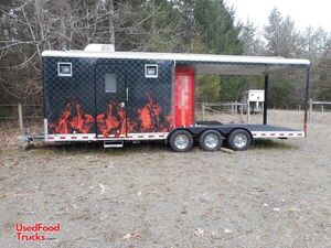 8' x 28' Food Concession Trailer with Porch.