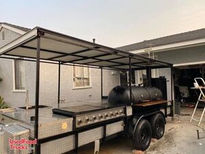 Open Barbecue Smoker Trailer / Ready to Grill BBQ Tailgating Trailer