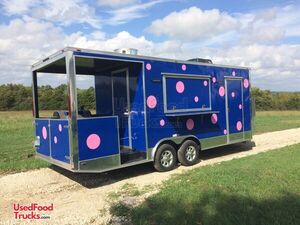 2018 8.5' x 18' Commercial BBQ Kitchen Concession Trailer with Porch.