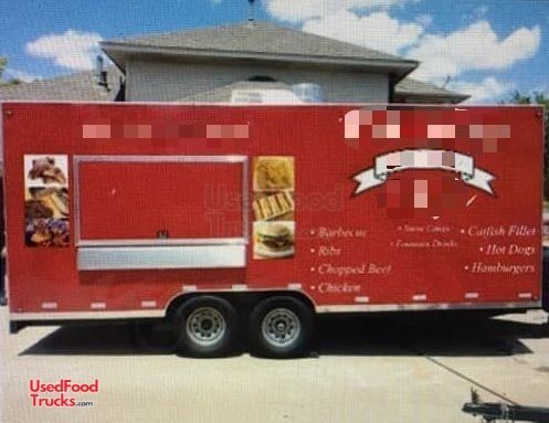 Lightly Used 2015 8.5' x 20' Food Concession Trailer with Pro Fire Suppression System