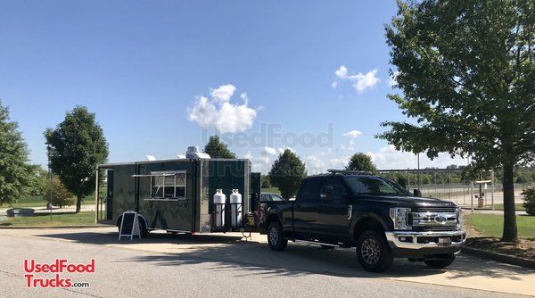 Barely Used 2018 - 8.5' x 20' SLE - Freedom Food Concession Trailer with Porch.