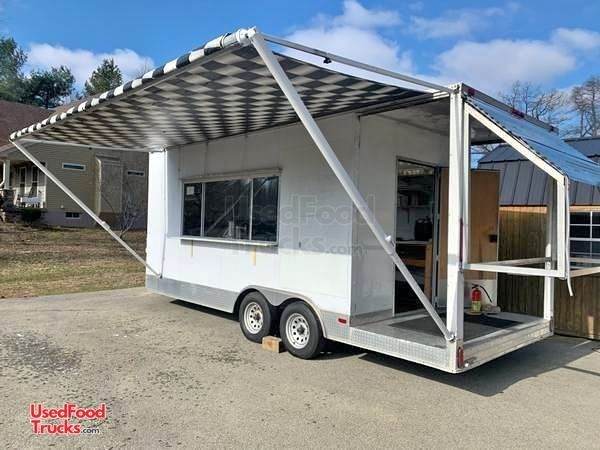 Turnkey Biz Loaded 2010 27' Food Concession Trailer with Porch and Awning.