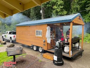 8' x 26' Barbecue Concession Trailer with Porch / Mobile Vending BBQ Rig.