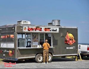 Turnkey - 2008 8' x 20' Wells Cargo Barbecue Food Concession Trailer