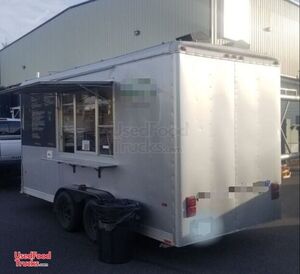 Licensed 2001 8.5' x 16' Wells Cargo Coffee Concession Trailer.